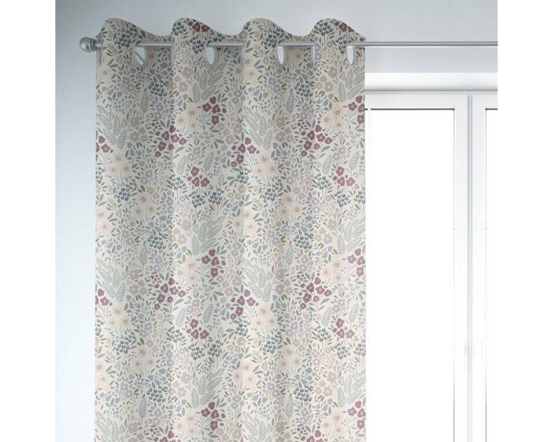 SCHÖNER LEBEN. Vorhang SCHÖNER LEBEN. Vorhang Digitaldruck Blumenwiese cremeweiß lila 245cm, Ösen, blickdicht, Baumwolle, handmade SCHÖNER LEBEN. Vorhang SCHÖNER LEBEN. Vorhang Digitaldruck Blumenwiese cremeweiß lila 245cm, Ösen, blickdicht, Baumwolle, handmade von SCHÖNER LEBEN.