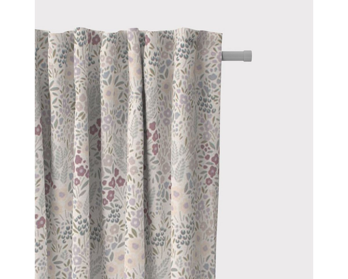 SCHÖNER LEBEN. Vorhang SCHÖNER LEBEN. Vorhang Digitaldruck Blumenwiese cremeweiß lila 245cm, Smokband, blickdicht, Baumwolle, handmade SCHÖNER LEBEN. Vorhang SCHÖNER LEBEN. Vorhang Digitaldruck Blumenwiese cremeweiß lila 245cm, Smokband, blickdicht, Baumwolle, handmade von SCHÖNER LEBEN.