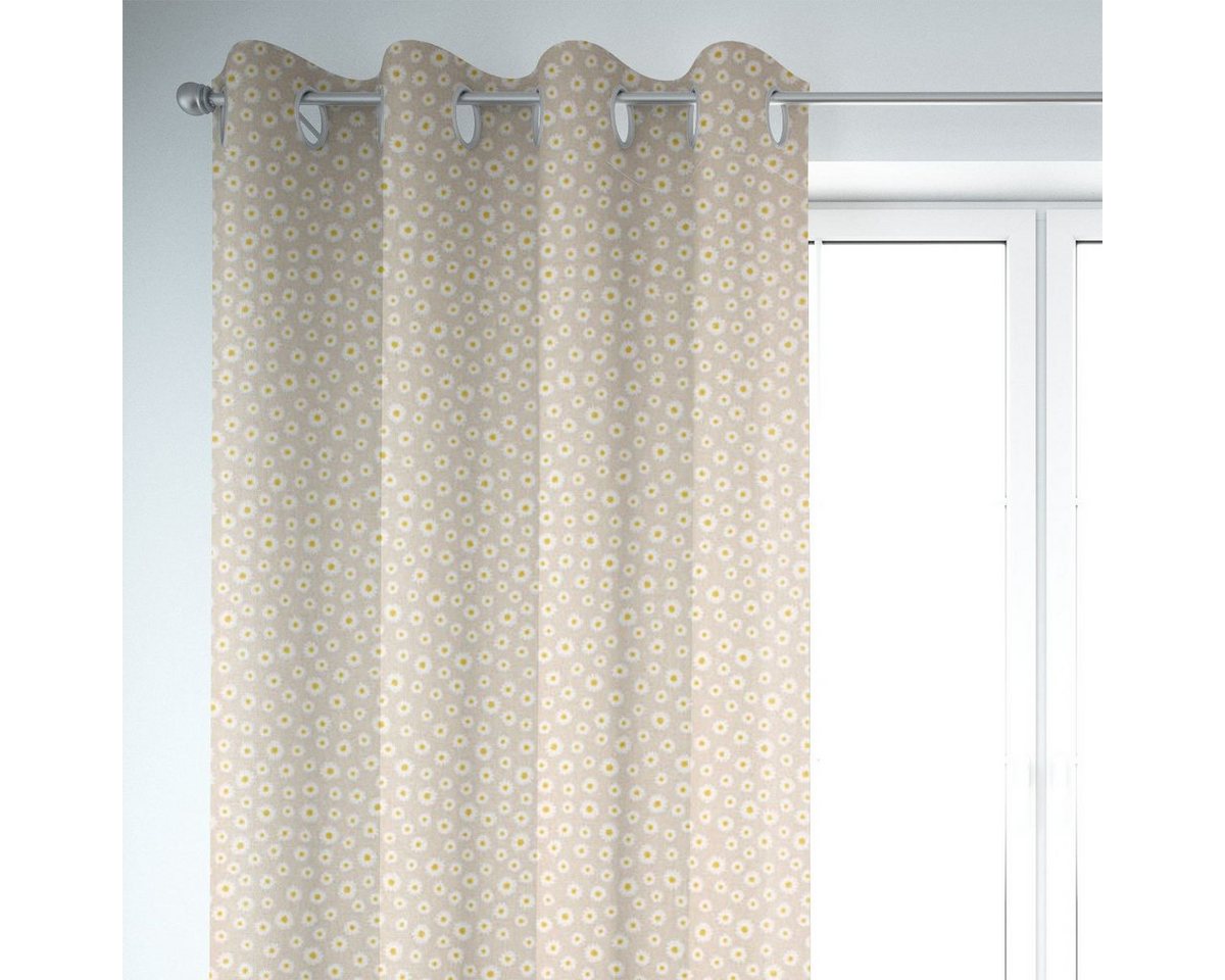 SCHÖNER LEBEN. Vorhang SCHÖNER LEBEN. Vorhang Gänseblümchen Blüten natur weiß 245cm, Ösen, Lichtschutz, Baumwolle, handmade SCHÖNER LEBEN. Vorhang SCHÖNER LEBEN. Vorhang Gänseblümchen Blüten natur weiß 245cm, Ösen, Lichtschutz, Baumwolle, handmade von SCHÖNER LEBEN.