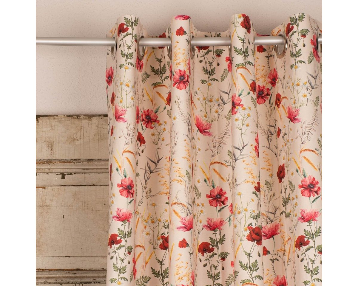 SCHÖNER LEBEN. Vorhang SCHÖNER LEBEN. Vorhang Poppy Mohnblumen Kamille Getreide beige rot 245, Ösen, Lichtschutz, Baumwolle, Digitaldruck SCHÖNER LEBEN. Vorhang SCHÖNER LEBEN. Vorhang Poppy Mohnblumen Kamille Getreide beige rot 245, Ösen, Lichtschutz, Baumwolle, Digitaldruck von SCHÖNER LEBEN.