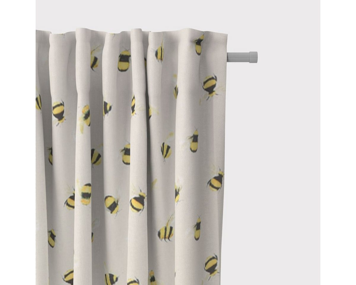 SCHÖNER LEBEN. Vorhang SCHÖNER LEBEN. Vorhang STUDIO G Digitaldruck Bienen taupe gelb 245cm, Smokband, blickdicht, Baumwolle, Digitaldruck SCHÖNER LEBEN. Vorhang SCHÖNER LEBEN. Vorhang STUDIO G Digitaldruck Bienen taupe gelb 245cm, Smokband, blickdicht, Baumwolle, Digitaldruck von SCHÖNER LEBEN.