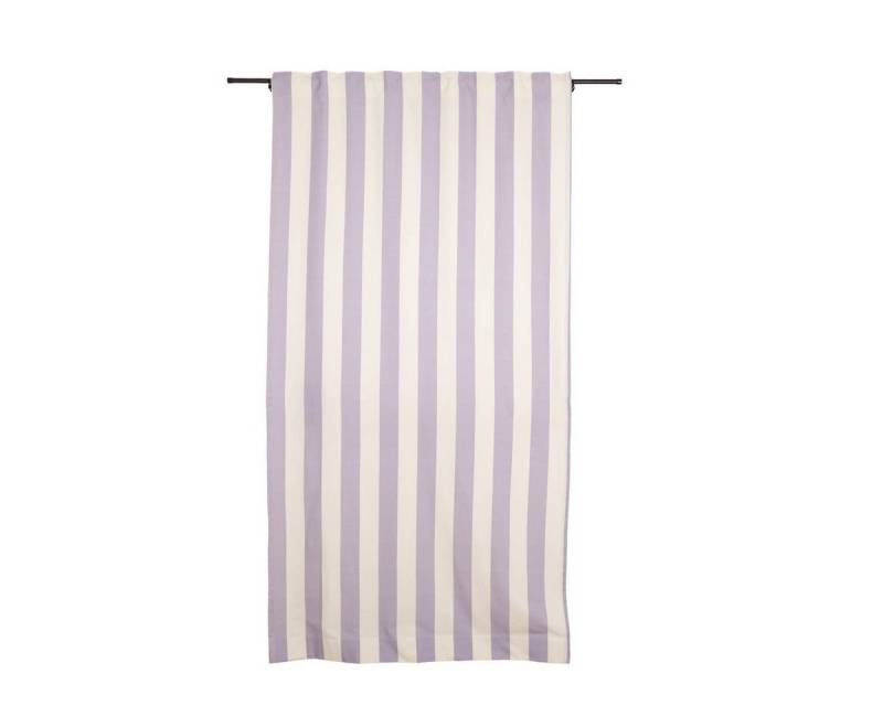 SCHÖNER LEBEN. Vorhang SCHÖNER LEBEN. Vorhang Streifen Flieder Ecru 245x130cm Smokband, Smokband, blickdicht, Baumwolle, Digitaldruck von SCHÖNER LEBEN.