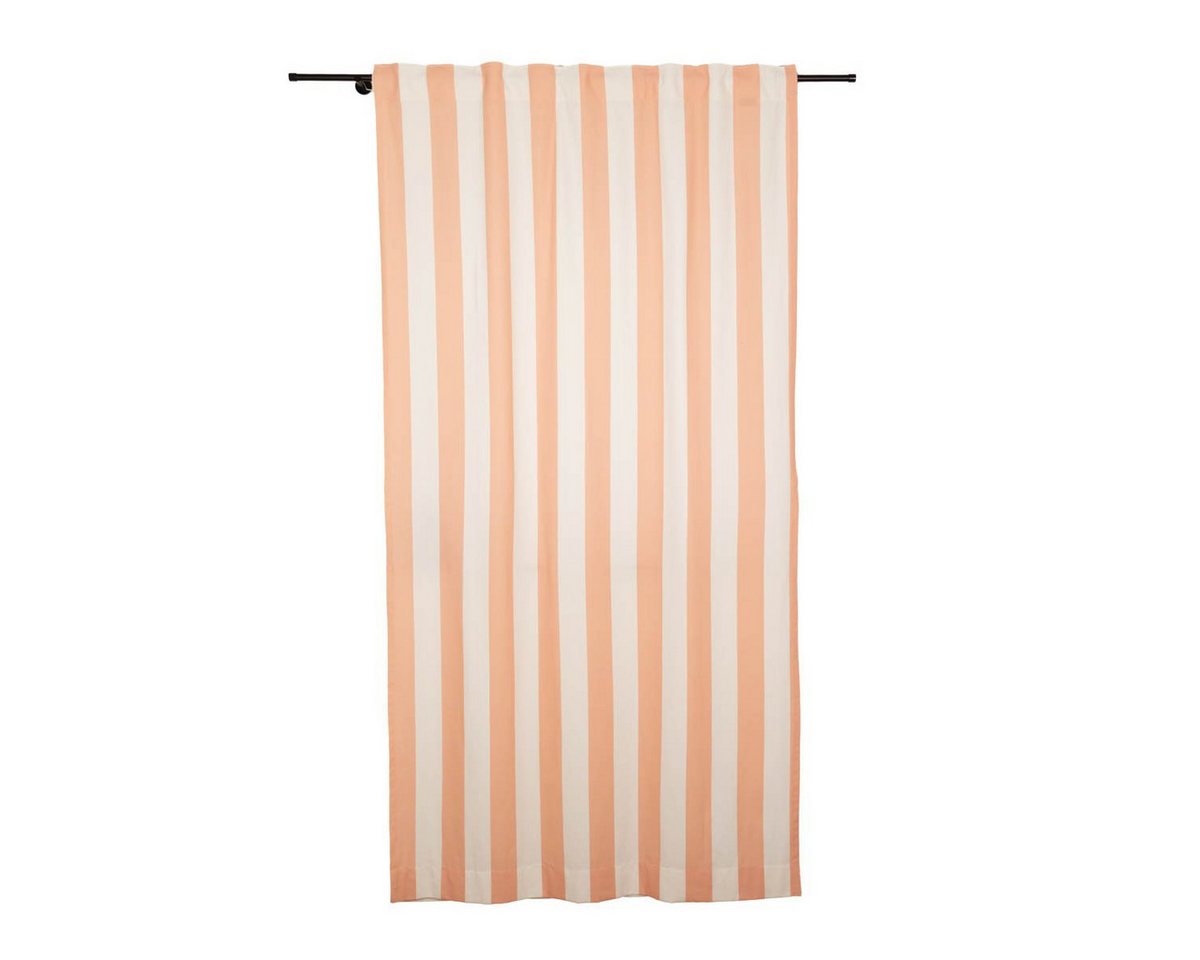 SCHÖNER LEBEN. Vorhang SCHÖNER LEBEN. Vorhang Streifen Peach Ecru 245x130cm Smokband, Smokband, blickdicht, Baumwolle, Digitaldruck von SCHÖNER LEBEN.