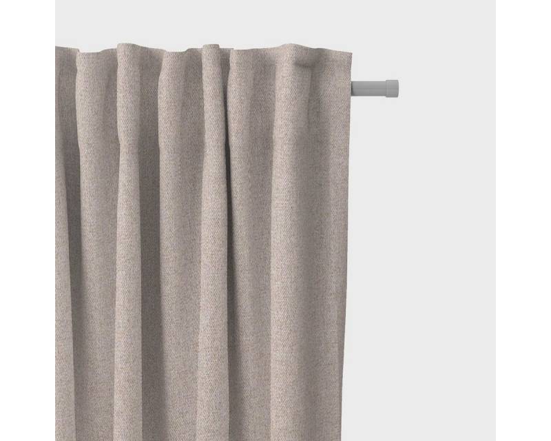 SCHÖNER LEBEN. Vorhang Thermovorhang Verdunkelung hellgrau 245cm oder WL von SCHÖNER LEBEN., Smokband, abdunkelnd, Polyester, handmade von SCHÖNER LEBEN.