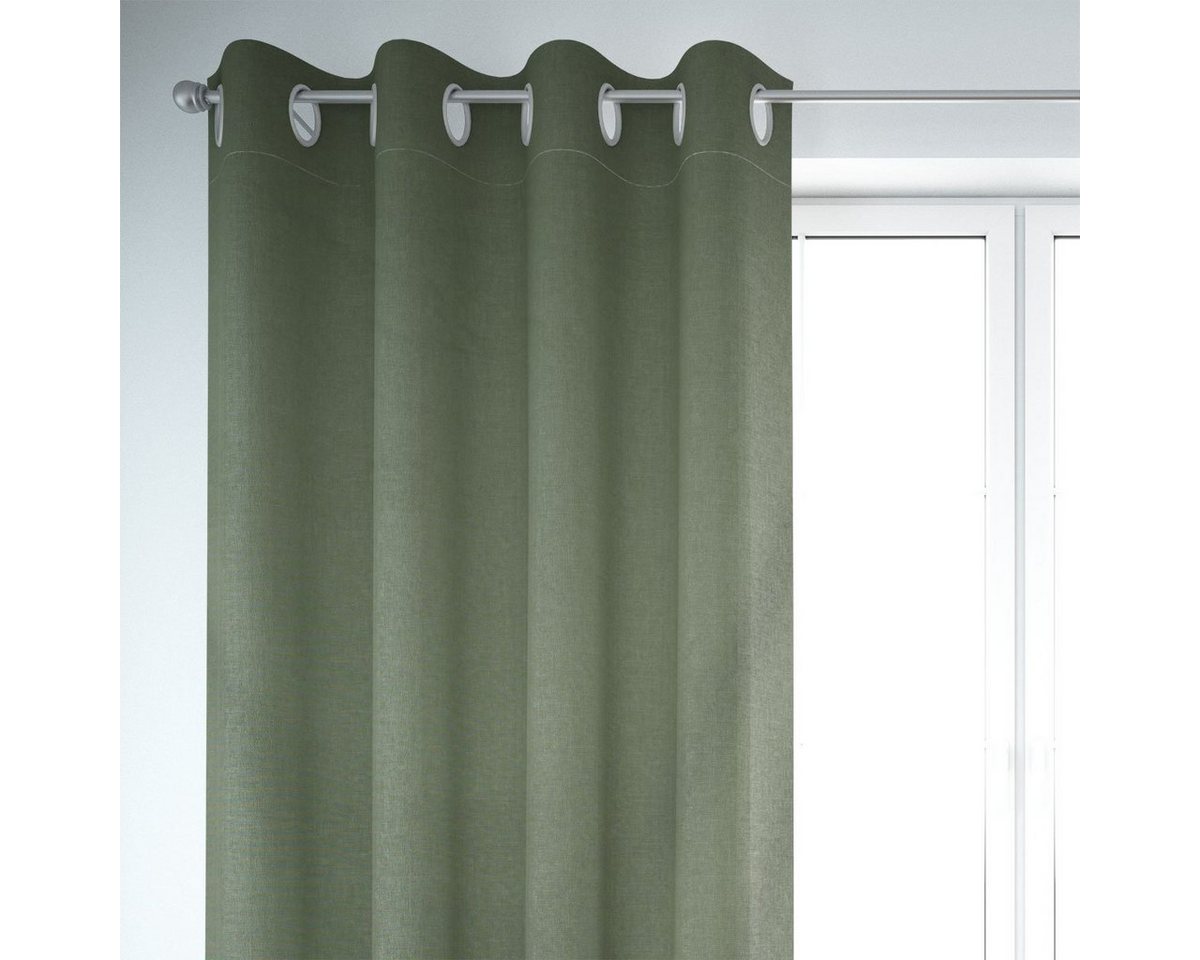 SCHÖNER LEBEN. Vorhang Vorhang aus Canvas uni olivgrün 245cm von SCHÖNER LEBEN., Ösen, blickdicht, Baumwolle, handmade SCHÖNER LEBEN. Vorhang Vorhang aus Canvas uni olivgrün 245cm von SCHÖNER LEBEN., Ösen, blickdicht, Baumwolle, handmade von SCHÖNER LEBEN.