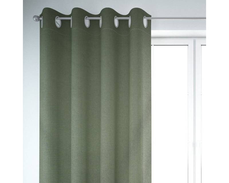 SCHÖNER LEBEN. Vorhang Vorhang aus Canvas uni olivgrün 245cm von SCHÖNER LEBEN., Ösen, blickdicht, Baumwolle, handmade SCHÖNER LEBEN. Vorhang Vorhang aus Canvas uni olivgrün 245cm von SCHÖNER LEBEN., Ösen, blickdicht, Baumwolle, handmade von SCHÖNER LEBEN.