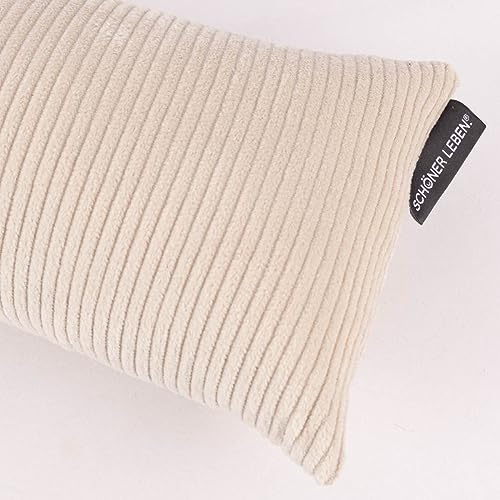 SCHÖNER LEBEN. Zugluftstopper Baumwollcord grob Hellbeige div. Größen, Auswahl:100cm Länge von SCHÖNER LEBEN.