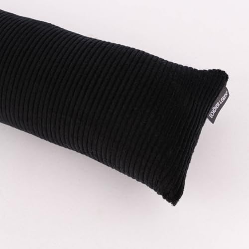 SCHÖNER LEBEN. Zugluftstopper Cord Baumwolle grob schwarz div Größen, Auswahl:120cm Länge SCHÖNER LEBEN. Zugluftstopper Cord Baumwolle grob schwarz div Größen, Auswahl:120cm Länge von SCHÖNER LEBEN.
