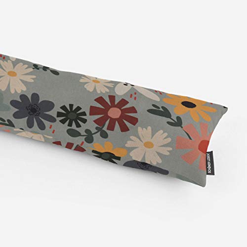 SCHÖNER LEBEN. Zugluftstopper Halbpanama Blumen Blüten Mint bunt, Auswahl:90cm Länge SCHÖNER LEBEN. Zugluftstopper Halbpanama Blumen Blüten Mint bunt, Auswahl:90cm Länge von SCHÖNER LEBEN.