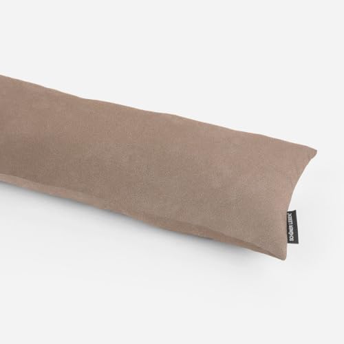 SCHÖNER LEBEN. Zugluftstopper Kunstleder Dust Uni Hellbraun, Auswahl:130cm Länge von SCHÖNER LEBEN.