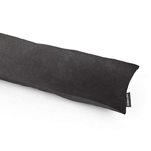 SCHÖNER LEBEN. Zugluftstopper Kunstleder Dust Uni anthrazit, Auswahl:130cm Länge von SCHÖNER LEBEN.