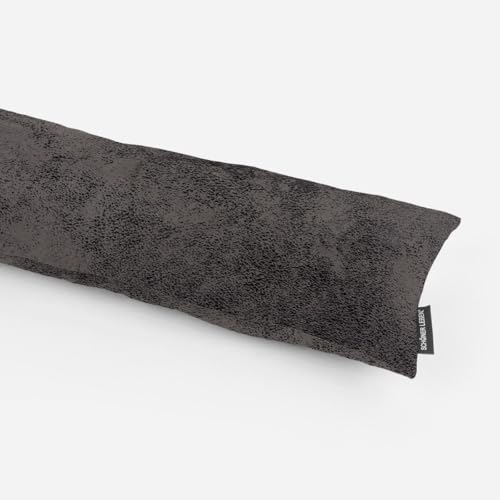 SCHÖNER LEBEN. Zugluftstopper Kunstleder grau schwarz glänzend, Auswahl:120cm Länge SCHÖNER LEBEN. Zugluftstopper Kunstleder grau schwarz glänzend, Auswahl:120cm Länge von SCHÖNER LEBEN.