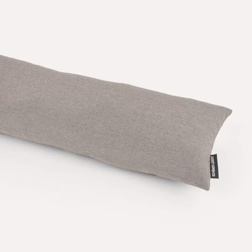 SCHÖNER LEBEN. Zugluftstopper Lurex Glamour Uni hellgrau Silber, Auswahl:130cm Länge von SCHÖNER LEBEN.