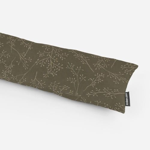 SCHÖNER LEBEN. Zugluftstopper Pen Drawing Branch Zweige Blätter grün, Auswahl:90cm Länge von SCHÖNER LEBEN.