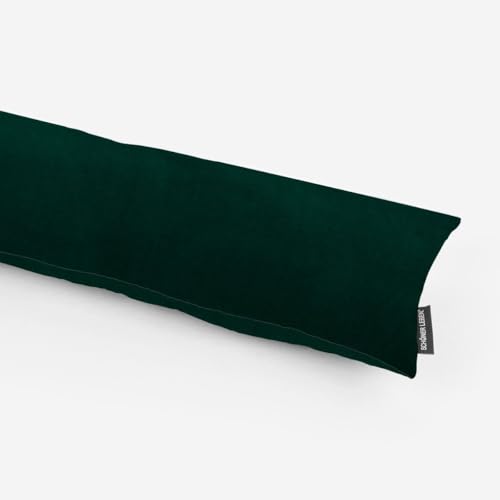SCHÖNER LEBEN. Zugluftstopper Velvet Samt EIN dunkelgrün div. Größen, Auswahl:120cm Länge von SCHÖNER LEBEN.