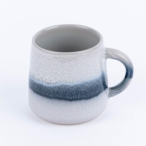 Sass & Belle Tasse Mojave glasiert Steinzeug grau blau weiß 350ml von SCHÖNER LEBEN.