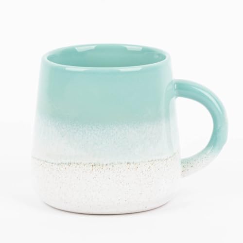 Tasse Mojave glasiert aus Steinzeug mintgrün weiß 350ml Tasse Mojave glasiert aus Steinzeug mintgrün weiß 350ml von SCHÖNER LEBEN.