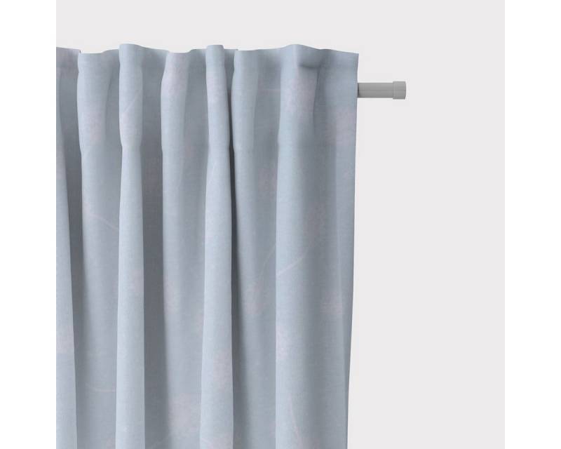 SCHÖNER LEBEN. Vorhang SCHÖNER LEBEN. Vorhang Pusteblumen hellblau weiß 245cm, Smokband, blickdicht, Baumwolle, handmade von SCHÖNER LEBEN.