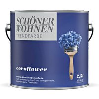 SCHÖNER WOHNEN FARBE Dispersionsfarbe »Trendfarbe«, Jubiläumsedition Cornflower, matt, 2,5 l - blau SCHÖNER WOHNEN FARBE Dispersionsfarbe »Trendfarbe«, Jubiläumsedition Cornflower, matt, 2,5 l - blau von SCHÖNER WOHNEN FARBE