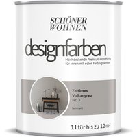 SCHÖNER WOHNEN FARBE Innenfarbe »Designfarben«, Zeitloses Vulkangrau, matt von SCHÖNER WOHNEN FARBE