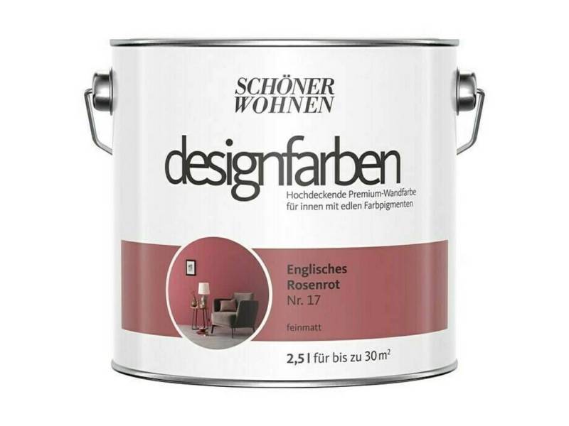 SCHÖNER WOHNEN FARBE Wand- und Deckenfarbe Englisches Rosenrot Nr. 17, Tropf- und spritzgehemmt, Konservierungsmittelfrei SCHÖNER WOHNEN FARBE Wand- und Deckenfarbe Englisches Rosenrot Nr. 17, Tropf- und spritzgehemmt, Konservierungsmittelfrei von SCHÖNER WOHNEN FARBE