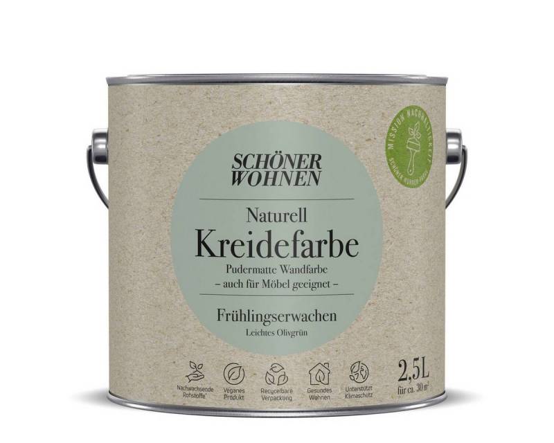 SCHÖNER WOHNEN FARBE Wand- und Deckenfarbe Frühlingserwachen, Wasserdampfdurchlässig, konservierungsmittelfrei von SCHÖNER WOHNEN FARBE