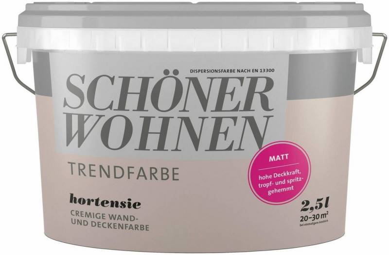 SCHÖNER WOHNEN FARBE Wand- und Deckenfarbe Hortensie, Tropf- und spritzgehemmt, Lösemittelfrei von SCHÖNER WOHNEN FARBE
