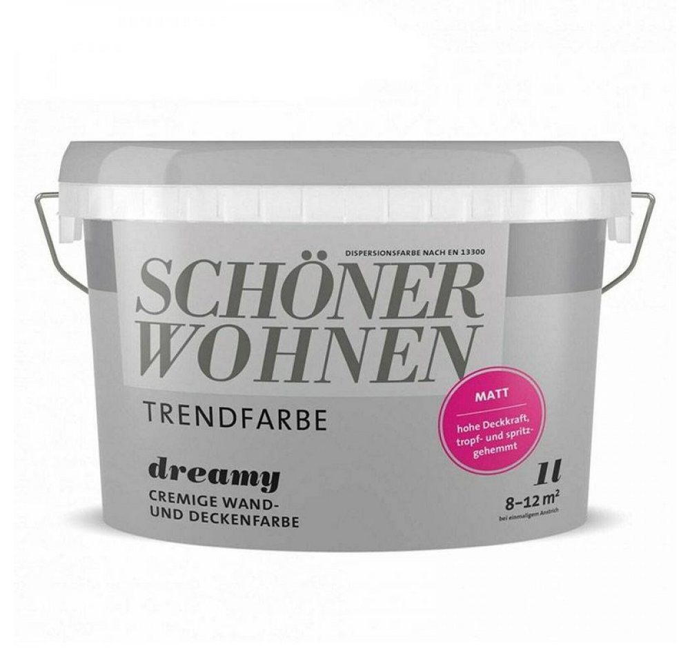 SCHÖNER WOHNEN FARBE Wandfarbe SW Trend Wandfarbe matt 1,0L Dreamy 7597 von SCHÖNER WOHNEN FARBE