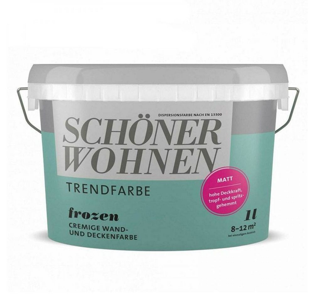 SCHÖNER WOHNEN FARBE Wandfarbe SW Trend Wandfarbe matt 1,0L Frozen 6522 von SCHÖNER WOHNEN FARBE