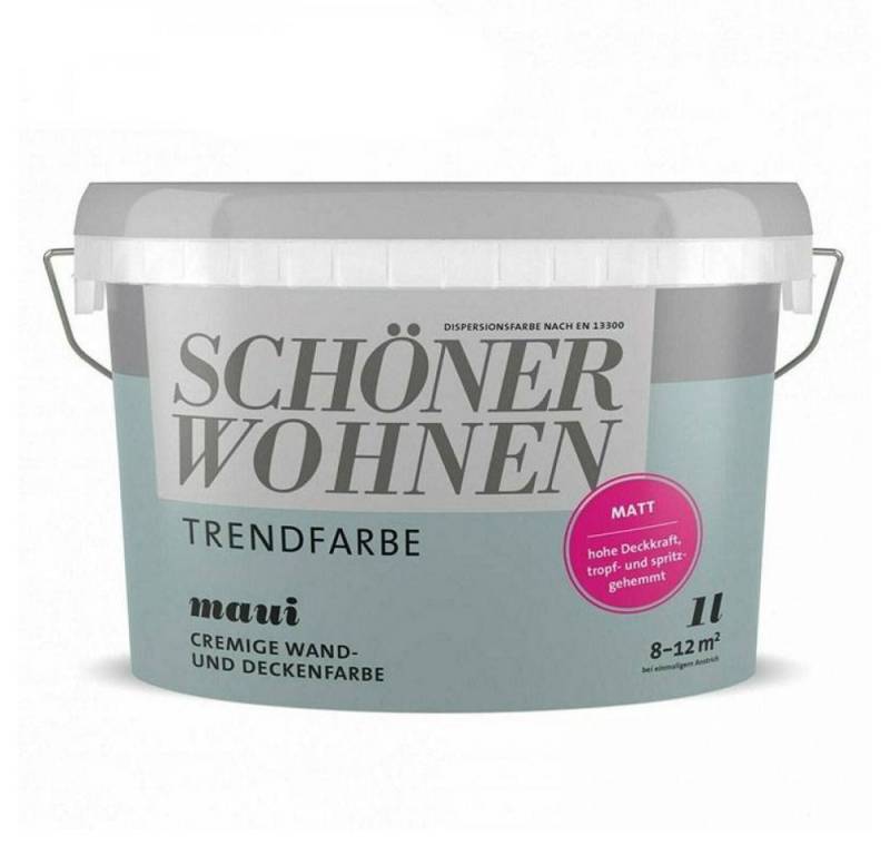 SCHÖNER WOHNEN FARBE Wandfarbe SW Trend Wandfarbe matt 1,0L Maui 6650 SCHÖNER WOHNEN FARBE Wandfarbe SW Trend Wandfarbe matt 1,0L Maui 6650 von SCHÖNER WOHNEN FARBE