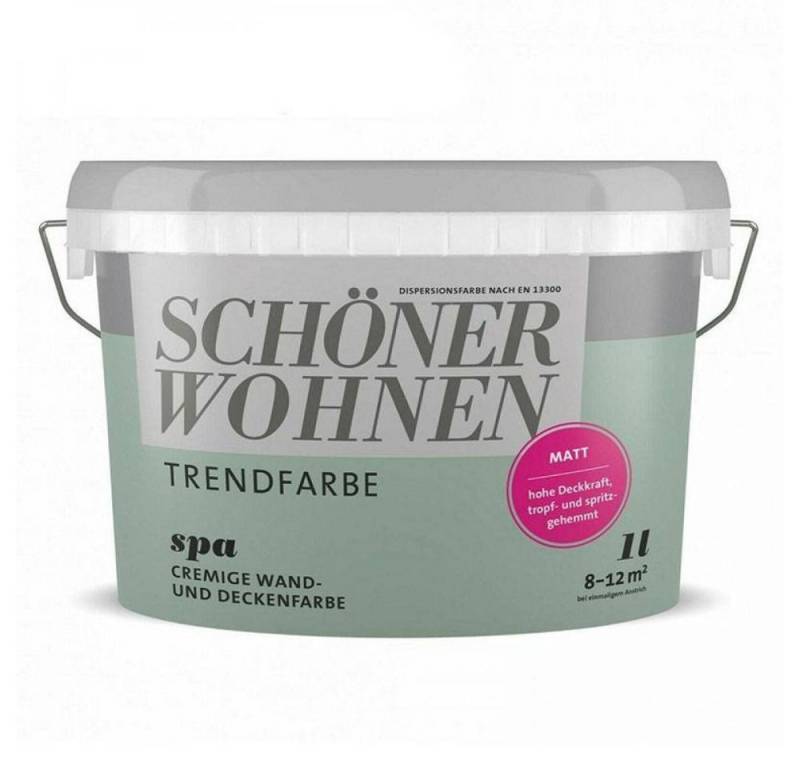 SCHÖNER WOHNEN FARBE Wandfarbe SW Trend Wandfarbe matt 1,0L Spa 6507 SCHÖNER WOHNEN FARBE Wandfarbe SW Trend Wandfarbe matt 1,0L Spa 6507 von SCHÖNER WOHNEN FARBE