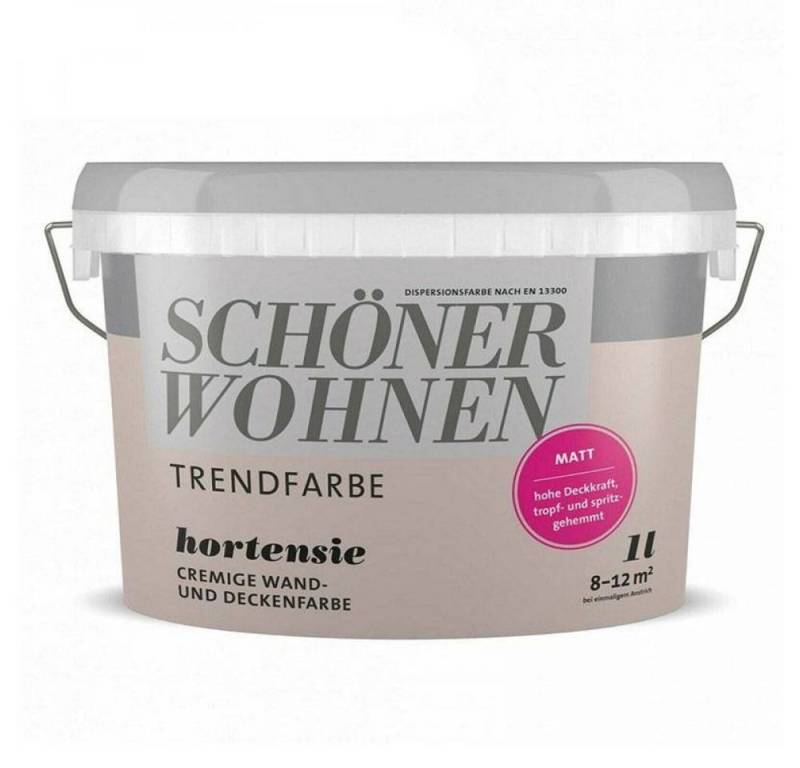 SCHÖNER WOHNEN FARBE Wandfarbe SW Trend Wandfarbe matt 1,0L hortensie SCHÖNER WOHNEN FARBE Wandfarbe SW Trend Wandfarbe matt 1,0L hortensie von SCHÖNER WOHNEN FARBE
