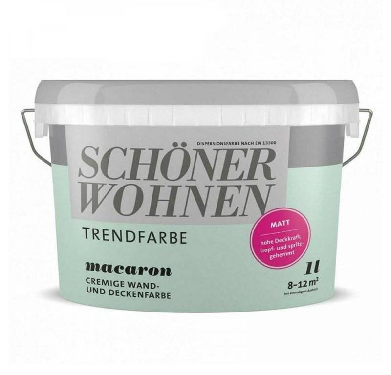 SCHÖNER WOHNEN FARBE Wandfarbe SW Trend Wandfarbe matt 1,0L macaron 6509 von SCHÖNER WOHNEN FARBE