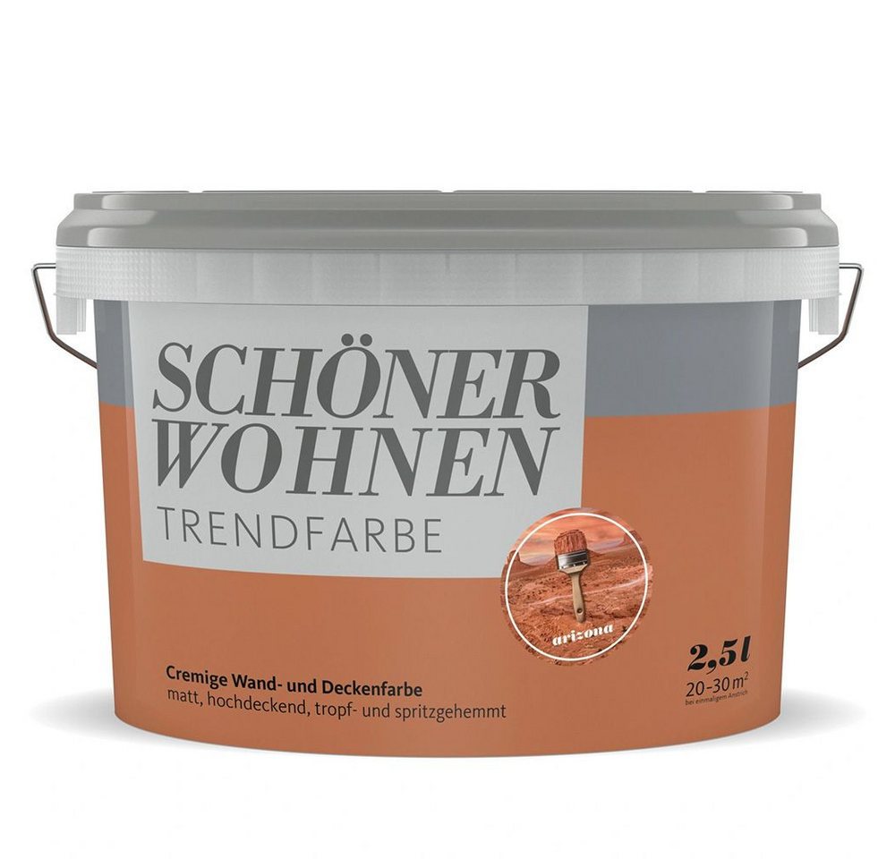 SCHÖNER WOHNEN FARBE Wandfarbe SW Trend Wandfarbe matt 2,5L Arizona 1558 von SCHÖNER WOHNEN FARBE