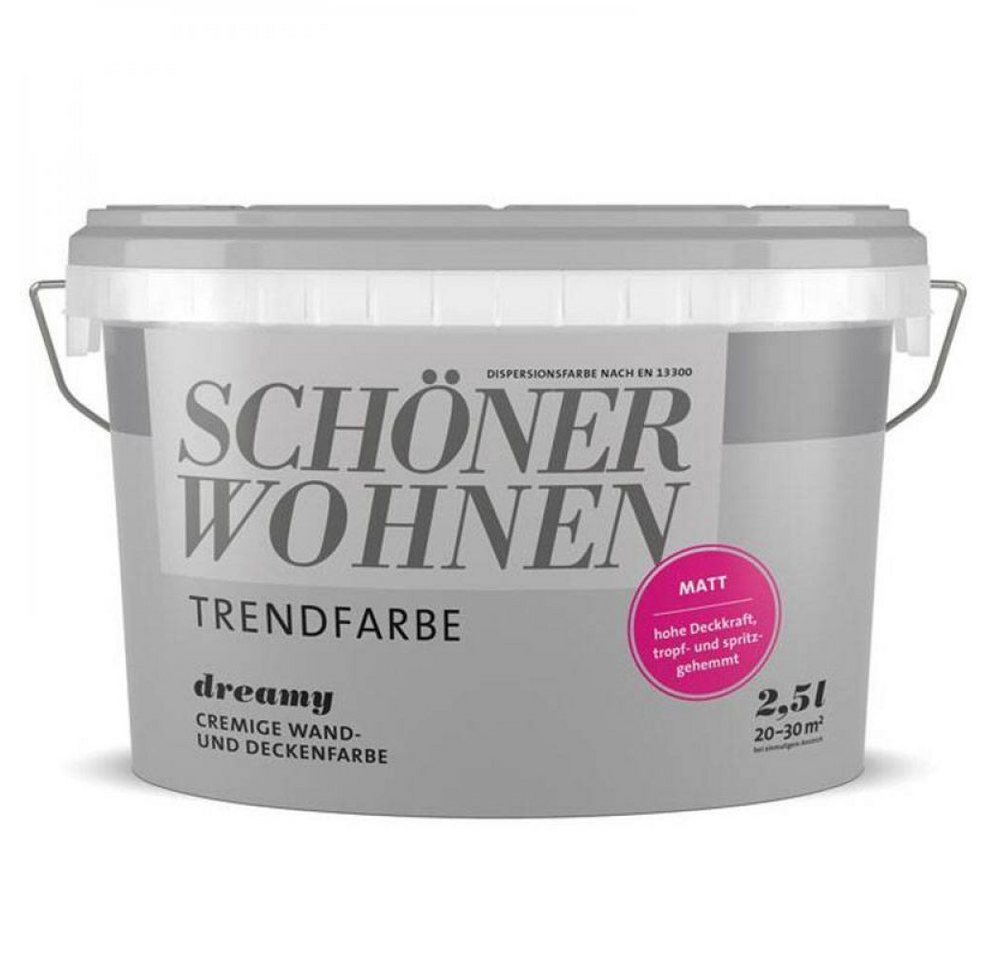 SCHÖNER WOHNEN FARBE Wandfarbe SW Trend Wandfarbe matt 2,5L Dreamy 7597 von SCHÖNER WOHNEN FARBE