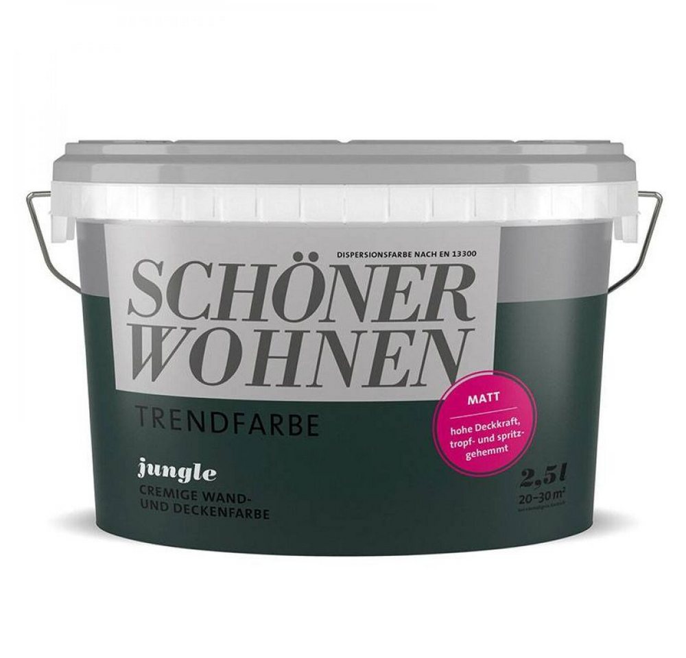 SCHÖNER WOHNEN FARBE Wandfarbe SW Trend Wandfarbe matt 2,5L Jungle 6514 von SCHÖNER WOHNEN FARBE