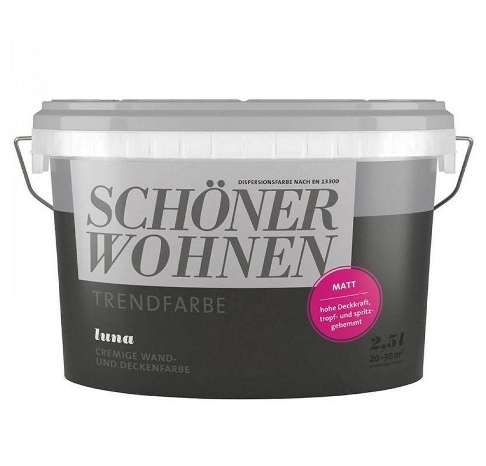 SCHÖNER WOHNEN FARBE Wandfarbe SW Trend Wandfarbe matt 2,5L Luna 7502 von SCHÖNER WOHNEN FARBE