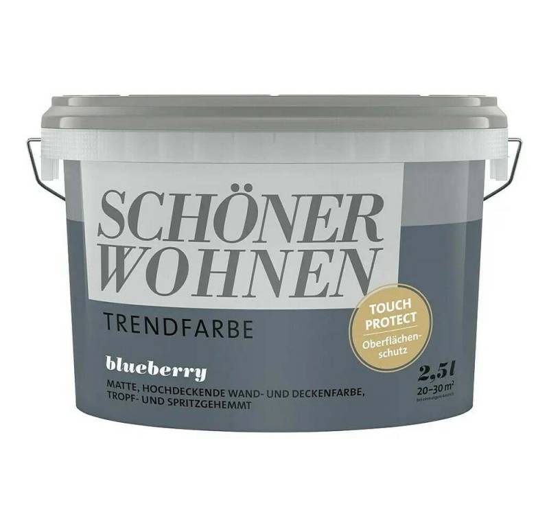 SCHÖNER WOHNEN FARBE Wandfarbe SW Trend Wandfarbe matt 2,5L blueberry 7504 SCHÖNER WOHNEN FARBE Wandfarbe SW Trend Wandfarbe matt 2,5L blueberry 7504 von SCHÖNER WOHNEN FARBE