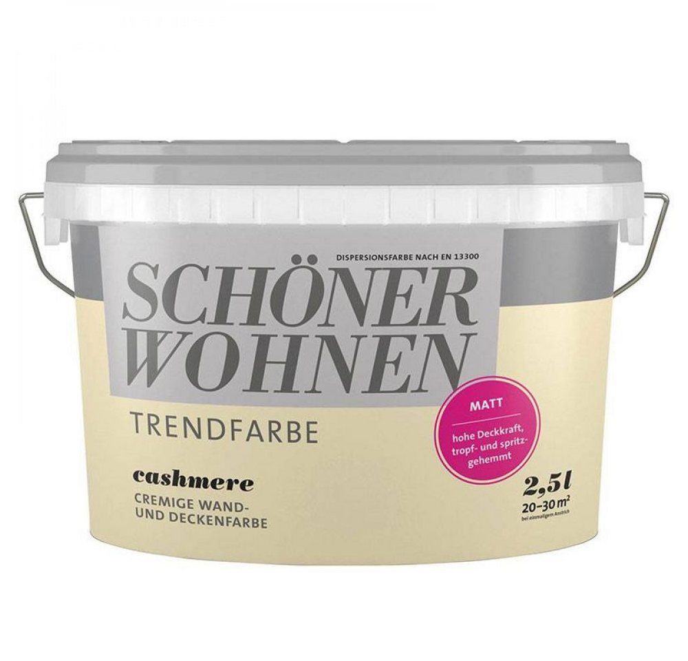 SCHÖNER WOHNEN FARBE Wandfarbe SW Trend Wandfarbe matt 2,5L cashmere 1515 von SCHÖNER WOHNEN FARBE