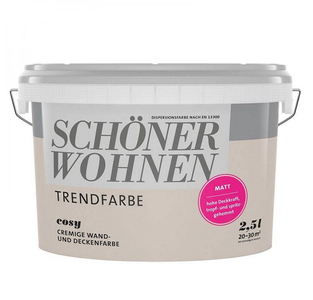 SCHÖNER WOHNEN FARBE Wandfarbe SW Trend Wandfarbe matt 2,5L cosy 8574 von SCHÖNER WOHNEN FARBE