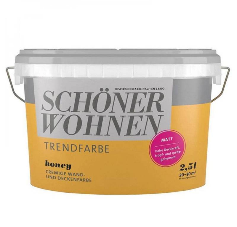 SCHÖNER WOHNEN FARBE Wandfarbe SW Trend Wandfarbe matt 2,5L honey 1519 von SCHÖNER WOHNEN FARBE