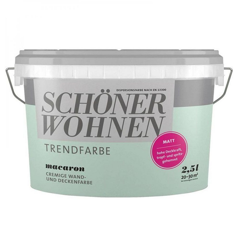 SCHÖNER WOHNEN FARBE Wandfarbe SW Trend Wandfarbe matt 2,5L macaron 6509 von SCHÖNER WOHNEN FARBE