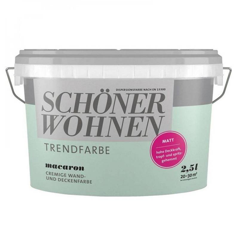 SCHÖNER WOHNEN FARBE Wandfarbe SW Trend Wandfarbe matt 2,5L macaron 6509 von SCHÖNER WOHNEN FARBE