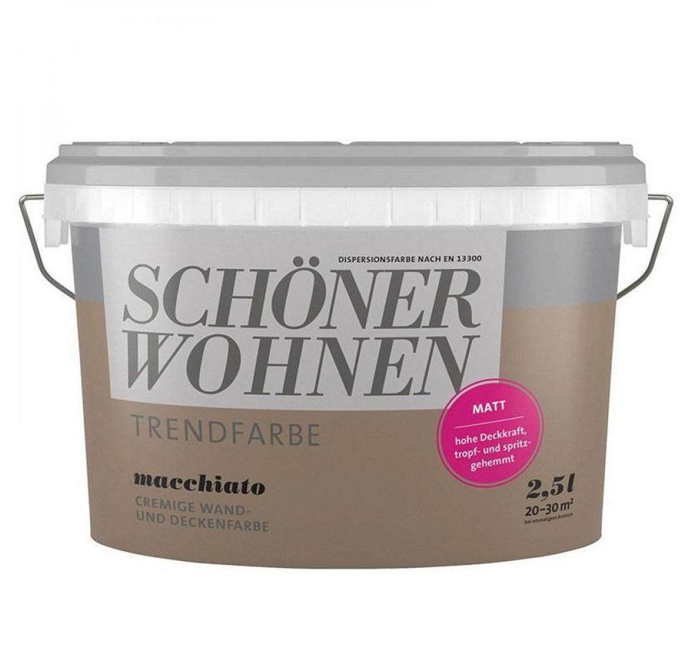 SCHÖNER WOHNEN FARBE Wandfarbe SW Trend Wandfarbe matt 2,5L macchiato von SCHÖNER WOHNEN FARBE