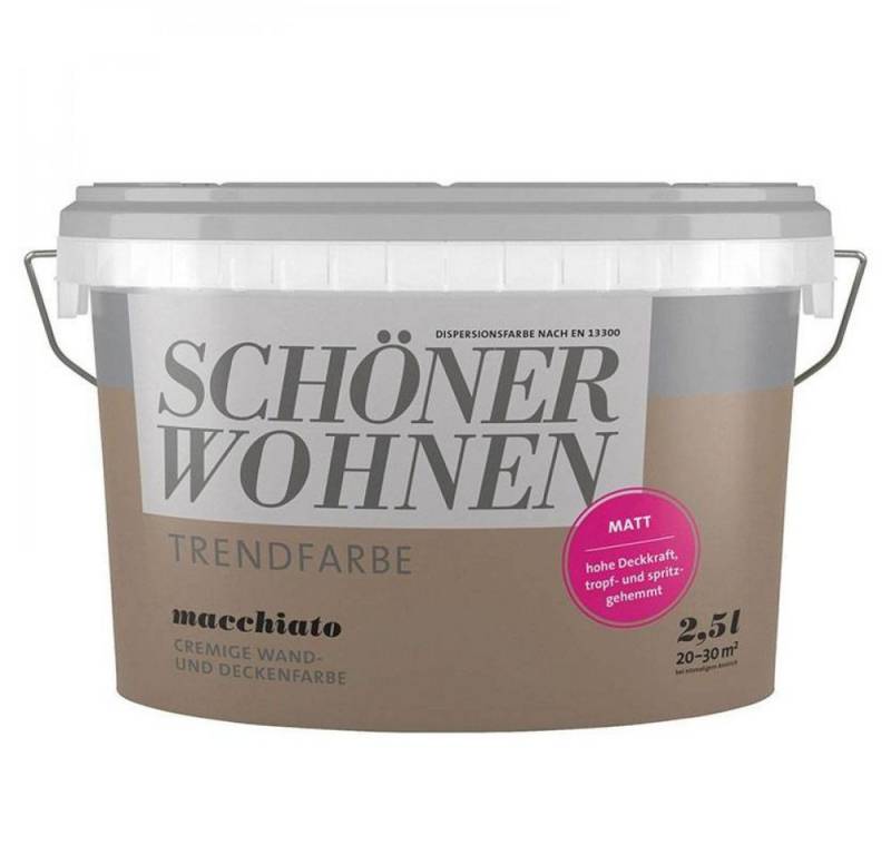 SCHÖNER WOHNEN FARBE Wandfarbe SW Trend Wandfarbe matt 2,5L macchiato von SCHÖNER WOHNEN FARBE