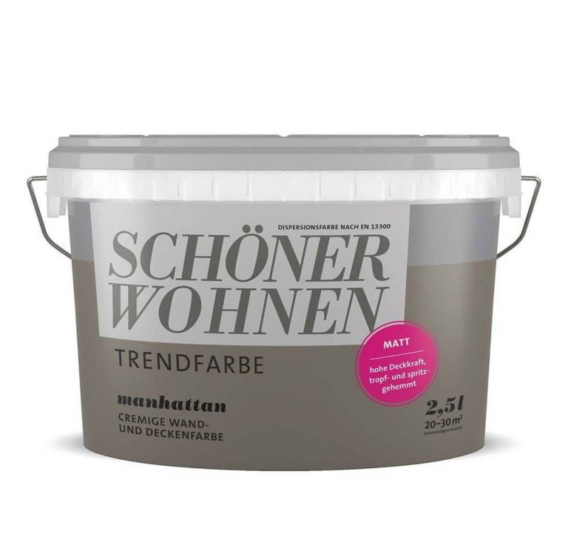SCHÖNER WOHNEN FARBE Wandfarbe SW Trend Wandfarbe matt 2,5L manhattan 7513 SCHÖNER WOHNEN FARBE Wandfarbe SW Trend Wandfarbe matt 2,5L manhattan 7513 von SCHÖNER WOHNEN FARBE