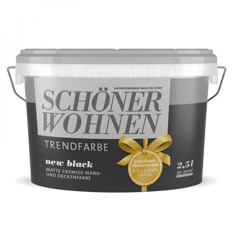 SCHÖNER WOHNEN FARBE Wandfarbe SW Trend Wandfarbe matt 2,5L new black 9538 von SCHÖNER WOHNEN FARBE