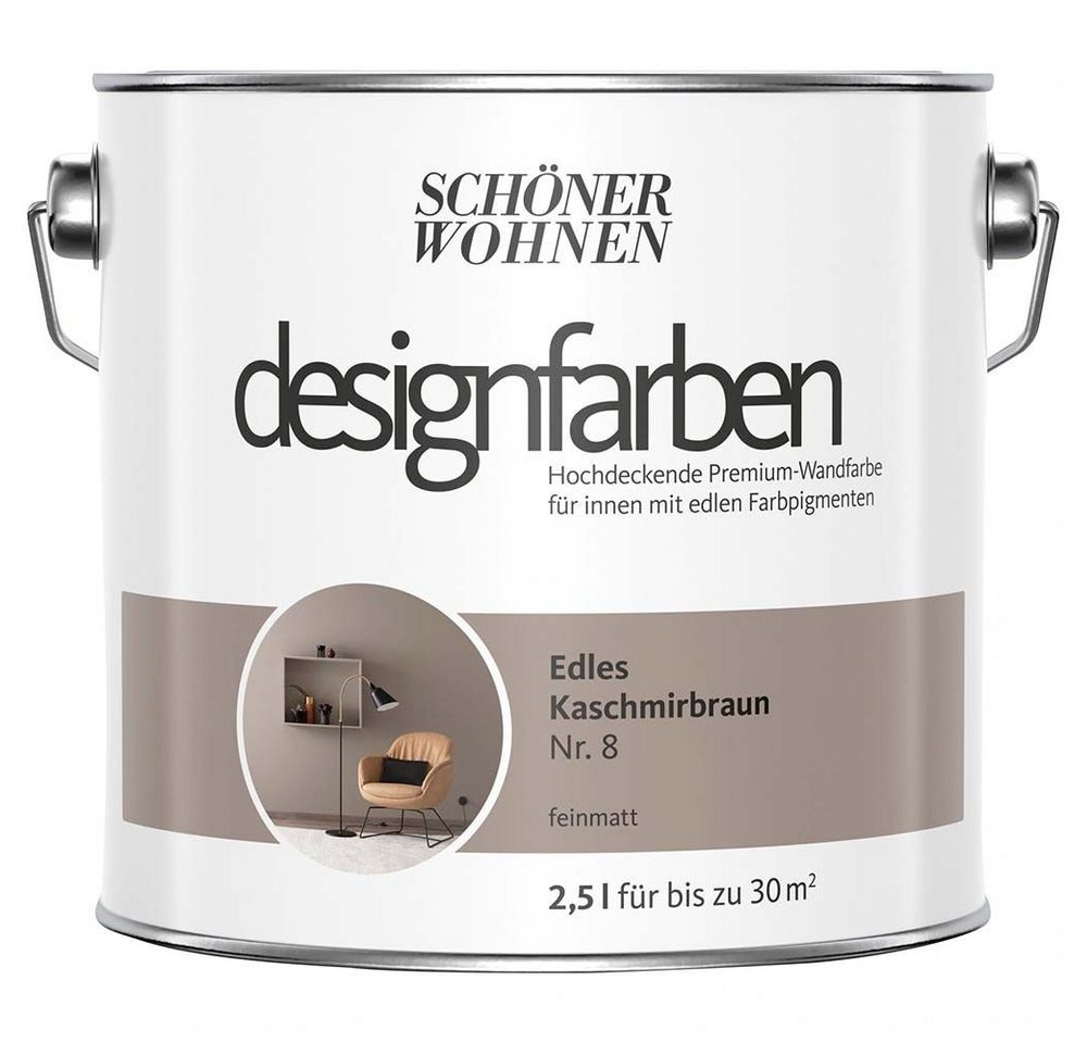 SCHÖNER WOHNEN FARBE Wandfarbe Schöner Wohnen Designfarben 2,5 Ltr. Edles Kaschmirbraun Nr. 8 SCHÖNER WOHNEN FARBE Wandfarbe Schöner Wohnen Designfarben 2,5 Ltr. Edles Kaschmirbraun Nr. 8 von SCHÖNER WOHNEN FARBE