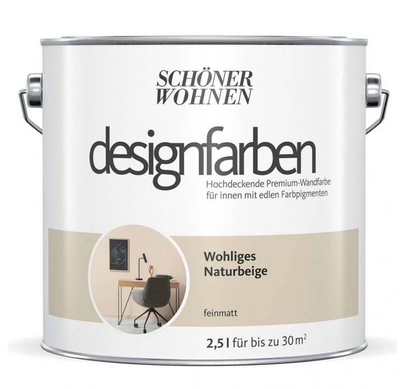SCHÖNER WOHNEN FARBE Wandfarbe Schöner Wohnen Designfarben 2,5 Ltr. Wohliges Naturbeige Nr. 14 von SCHÖNER WOHNEN FARBE