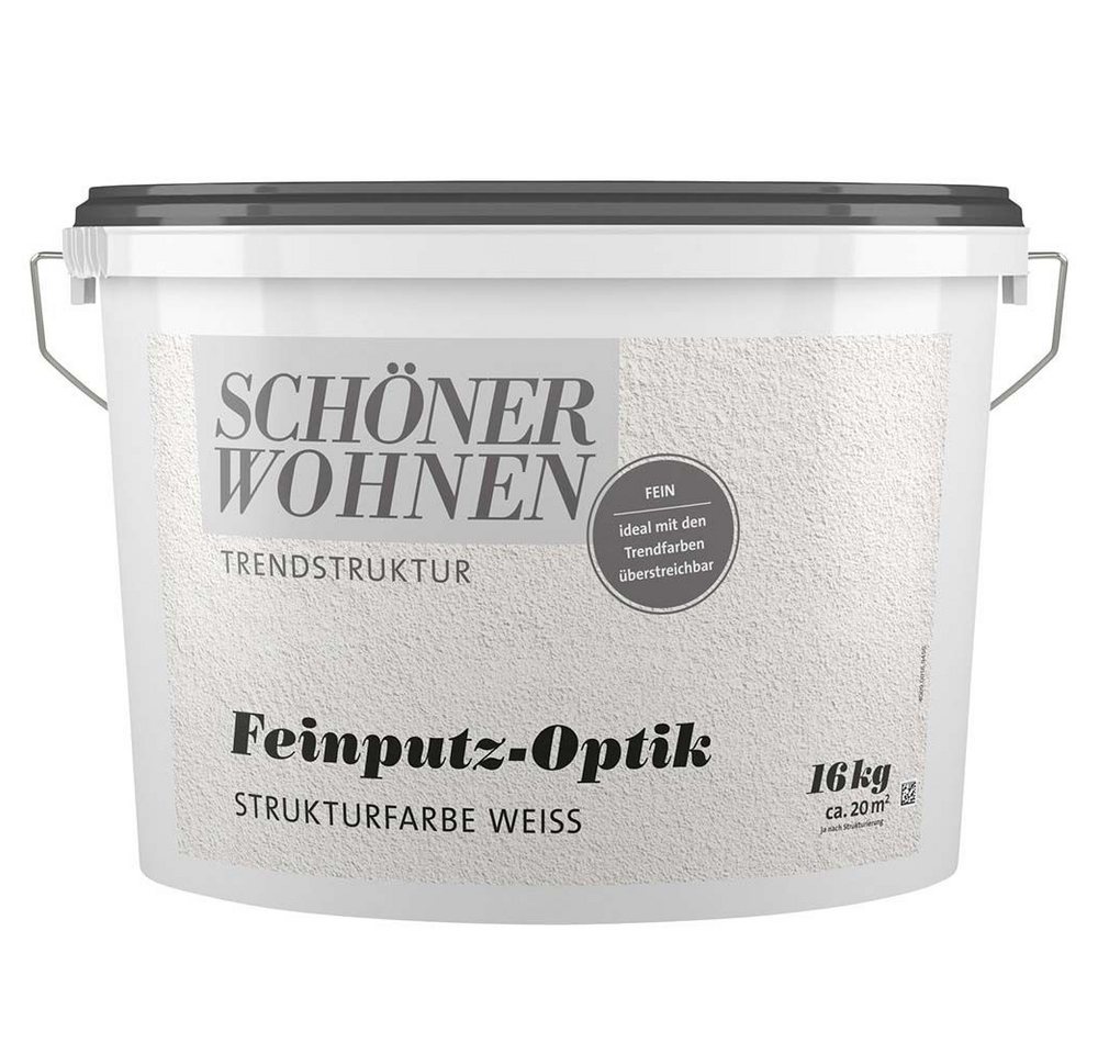 SCHÖNER WOHNEN FARBE Wandfarbe Schöner Wohnen Feinputz-Optik fein 16,0 kg weiß, Strukturfarbe SCHÖNER WOHNEN FARBE Wandfarbe Schöner Wohnen Feinputz-Optik fein 16,0 kg weiß, Strukturfarbe von SCHÖNER WOHNEN FARBE